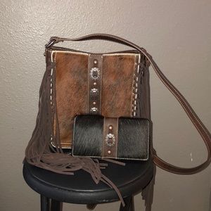 Cowhide purse and wallet